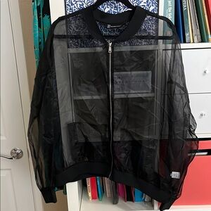 New York & Company Black Sheer Jacket